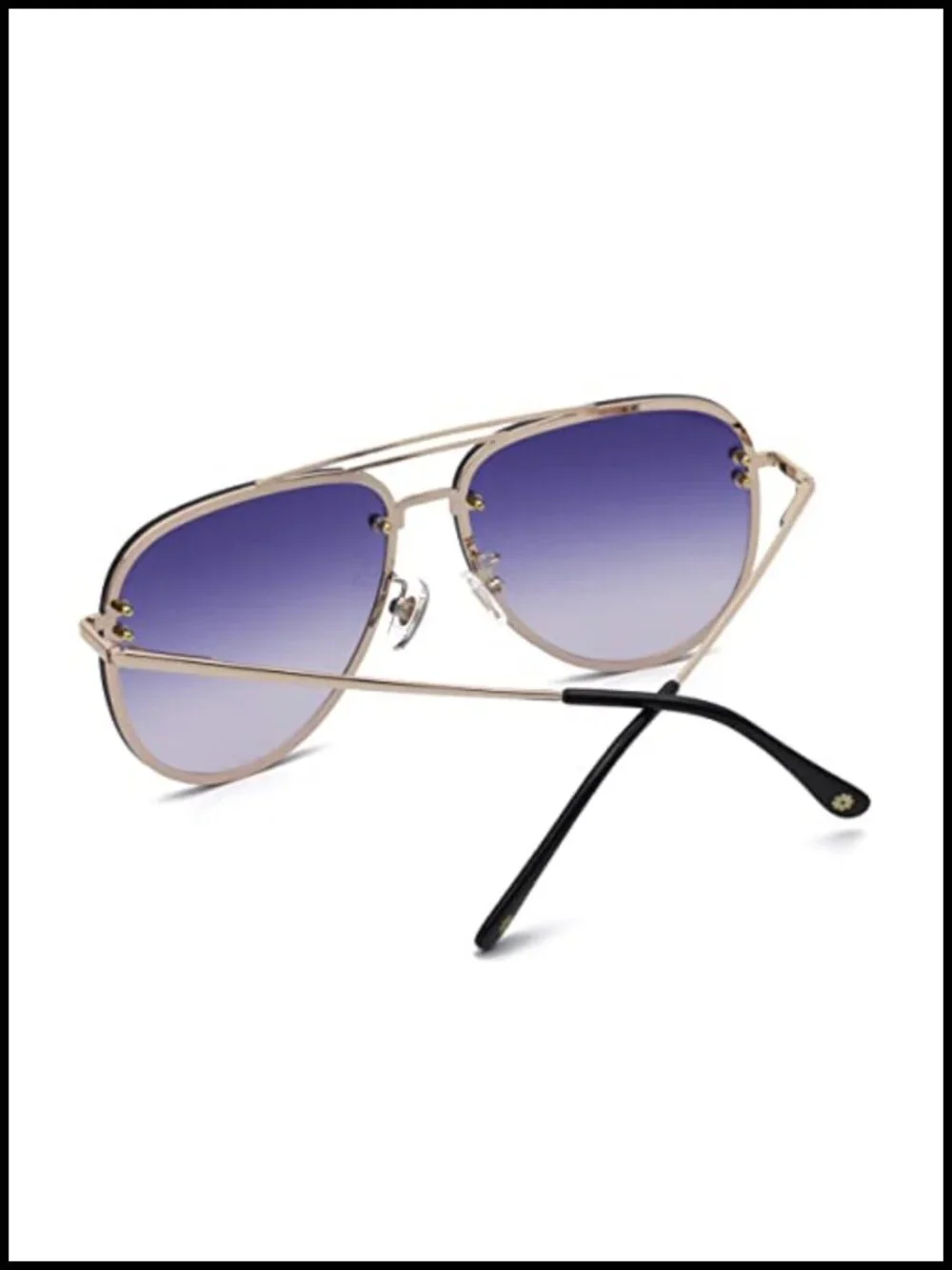 Oversized Aviator Sunglasses Women UV400 Protection Stainless Steel Frame